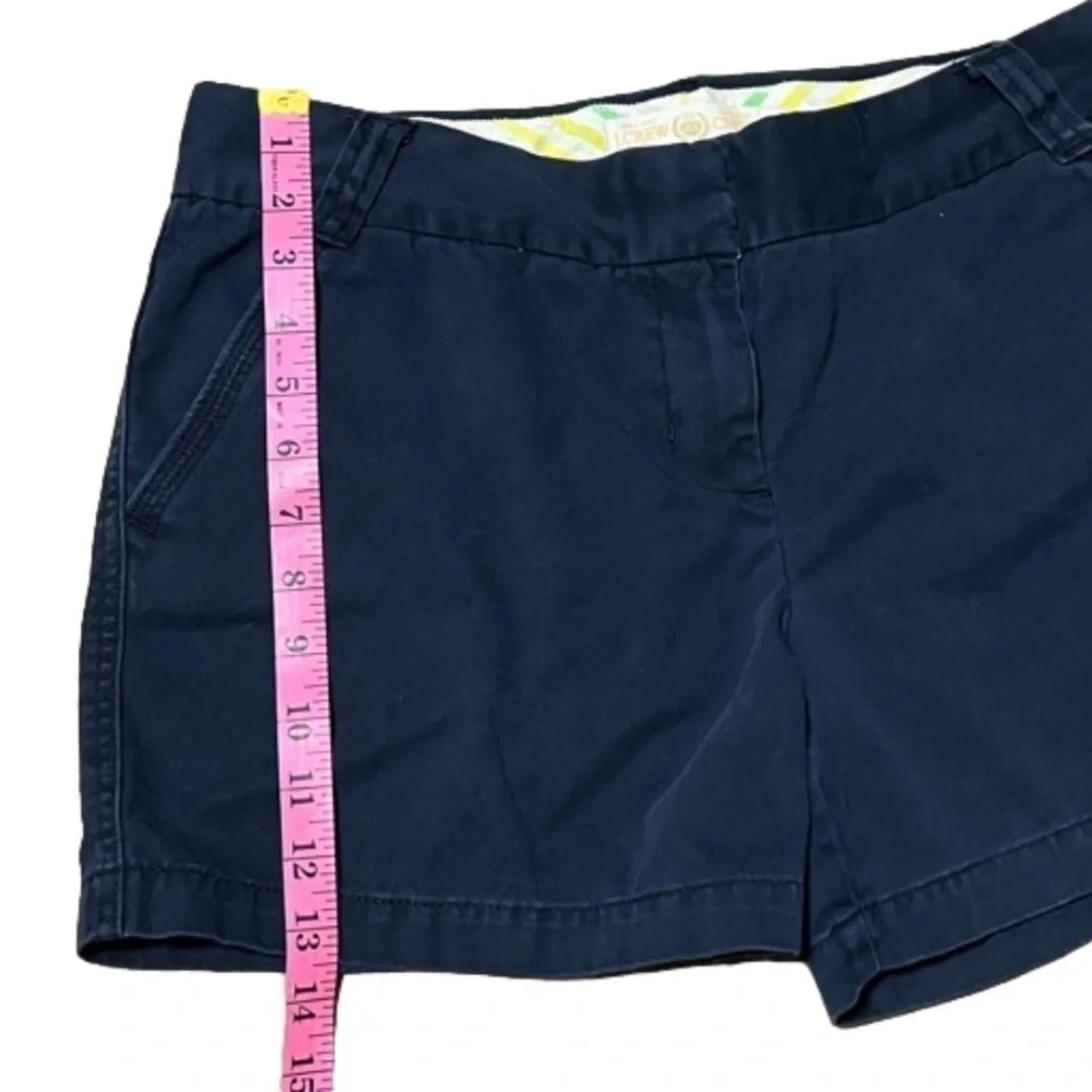 J Crew Weathered Chino Classic Twill City Fit Cotton Navy Shorts Women Size 10